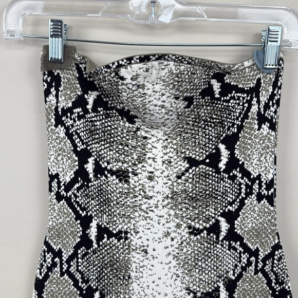 KHAITE Rumer Strapless Snake-Print Midi Dress small euc - Picture 6 of 14